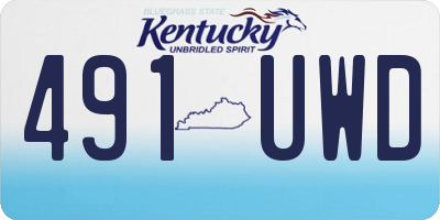 KY license plate 491UWD