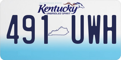 KY license plate 491UWH