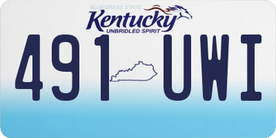 KY license plate 491UWI