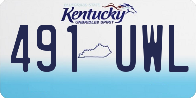 KY license plate 491UWL