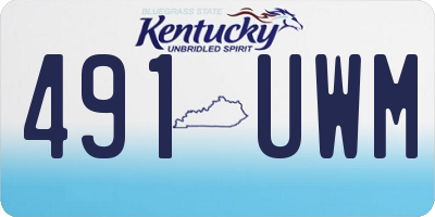 KY license plate 491UWM