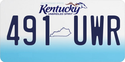 KY license plate 491UWR