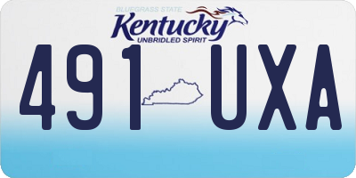 KY license plate 491UXA