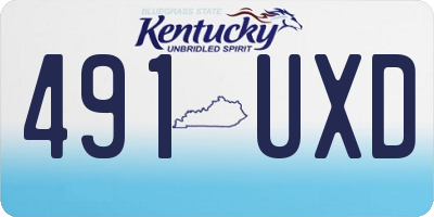 KY license plate 491UXD
