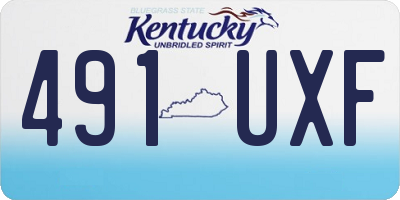 KY license plate 491UXF