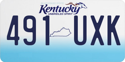 KY license plate 491UXK