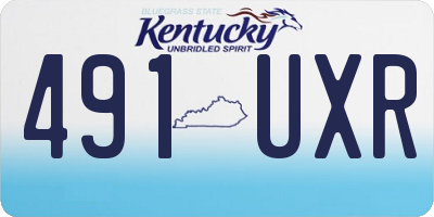 KY license plate 491UXR