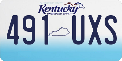 KY license plate 491UXS