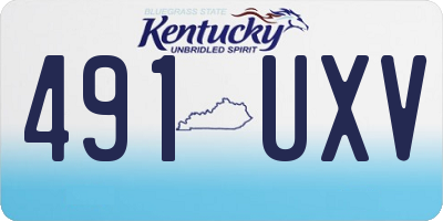 KY license plate 491UXV