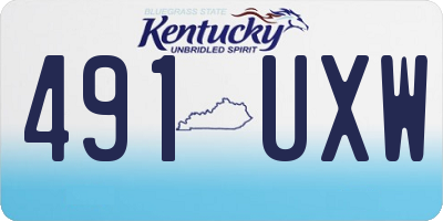 KY license plate 491UXW