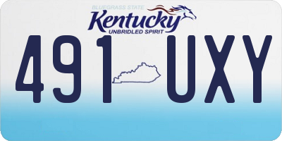 KY license plate 491UXY
