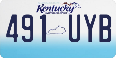 KY license plate 491UYB