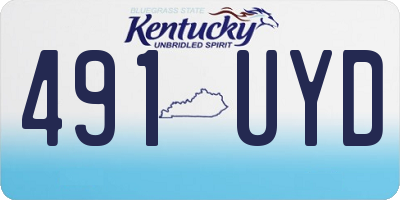 KY license plate 491UYD