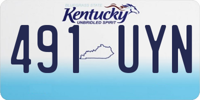 KY license plate 491UYN