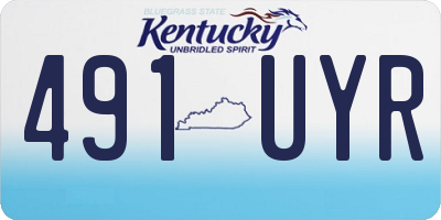 KY license plate 491UYR