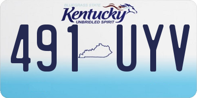KY license plate 491UYV