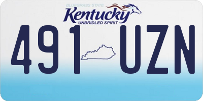 KY license plate 491UZN