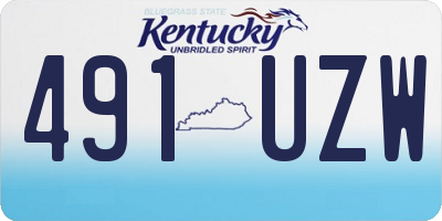 KY license plate 491UZW
