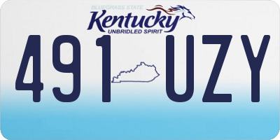 KY license plate 491UZY