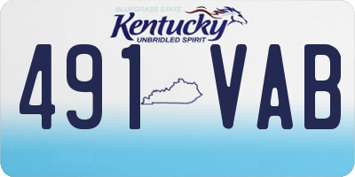 KY license plate 491VAB