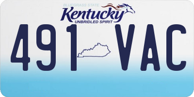 KY license plate 491VAC