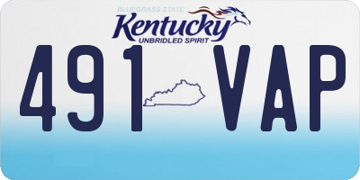 KY license plate 491VAP