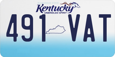 KY license plate 491VAT