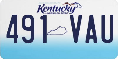 KY license plate 491VAU