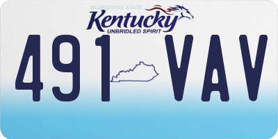 KY license plate 491VAV