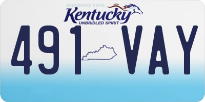 KY license plate 491VAY