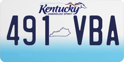 KY license plate 491VBA