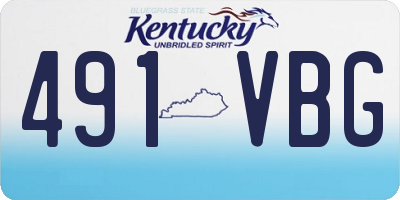 KY license plate 491VBG