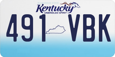 KY license plate 491VBK