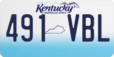 KY license plate 491VBL