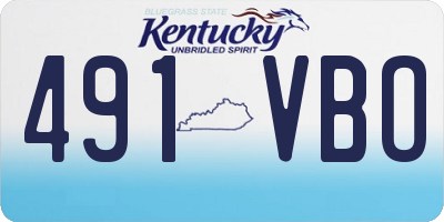 KY license plate 491VBO