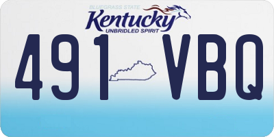 KY license plate 491VBQ