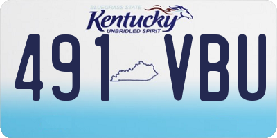 KY license plate 491VBU