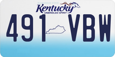 KY license plate 491VBW
