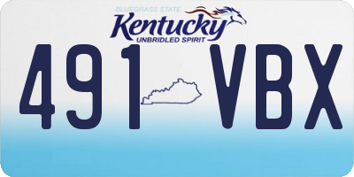 KY license plate 491VBX