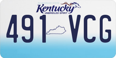 KY license plate 491VCG