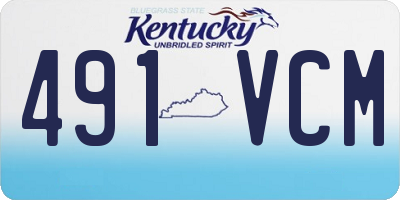 KY license plate 491VCM