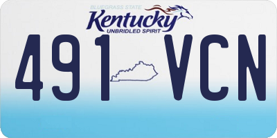 KY license plate 491VCN