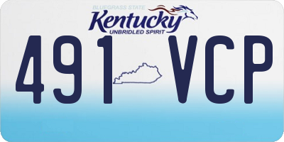 KY license plate 491VCP