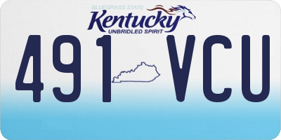 KY license plate 491VCU