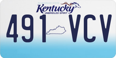 KY license plate 491VCV