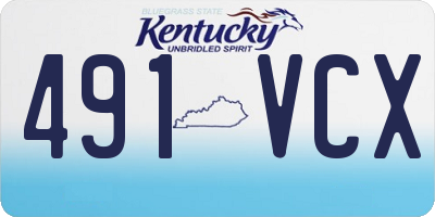 KY license plate 491VCX