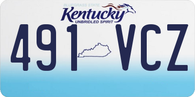 KY license plate 491VCZ