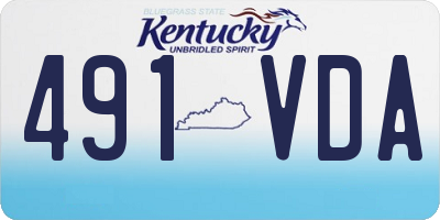 KY license plate 491VDA