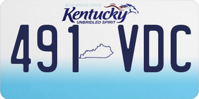 KY license plate 491VDC
