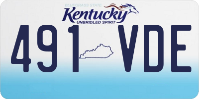 KY license plate 491VDE